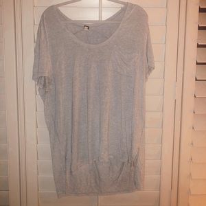 We The Free Light Gray Pocket Tee